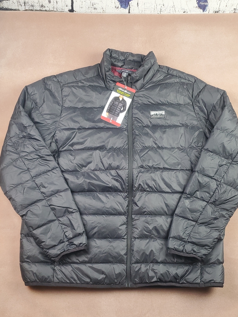 Eddie Bauer Microlight IV 650 Down Jacket XL NWT Black